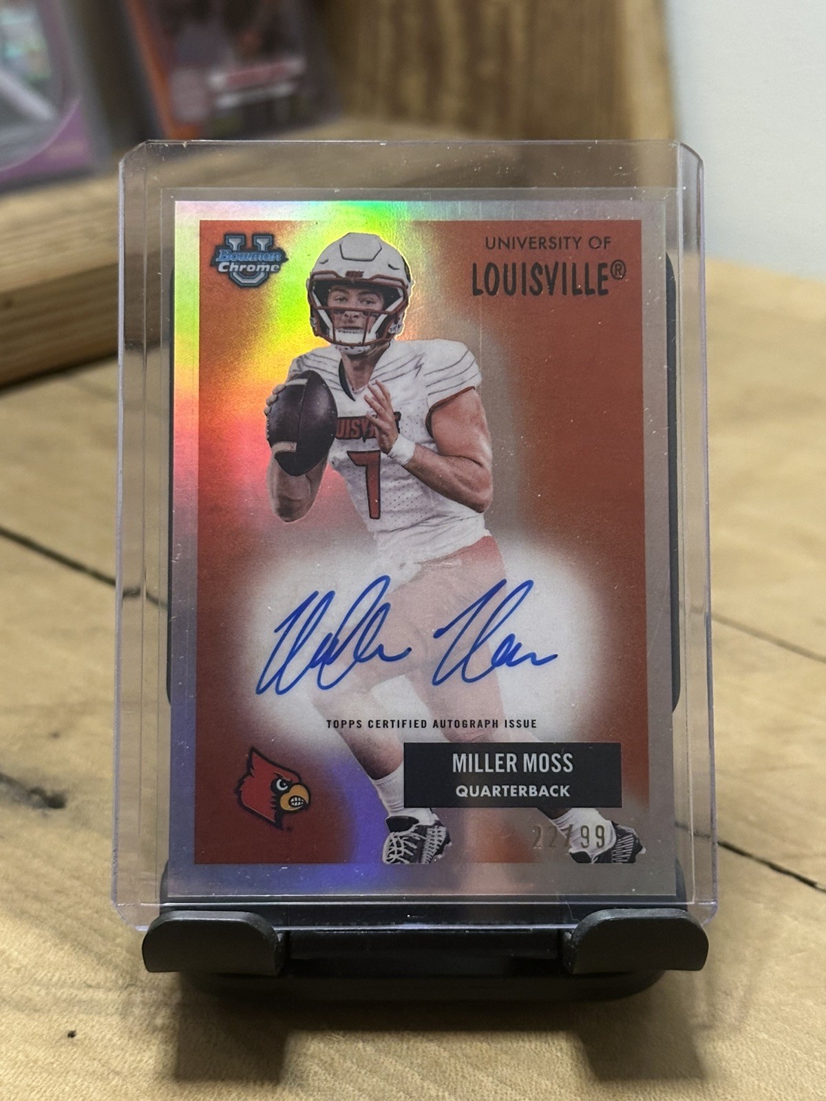 2025 Topps Bowman U Chrome Miller Moss On Card Auto /99 1955 Throwback Variant