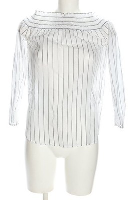 MICHAEL KORS Carmen-Bluse Damen Bluse Gr. DE 32 weiß-schwarz Casual-Look