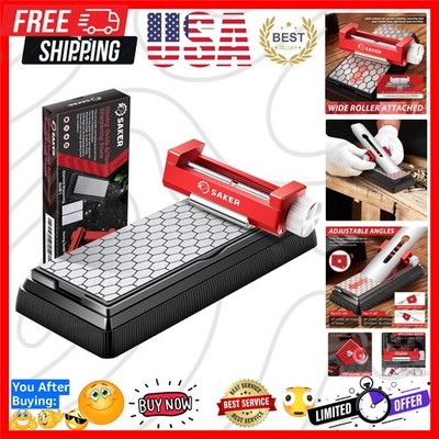 Chisel Sharpening Jig,Wood Honing Guide with Whetstone - Red Off-Center Upgra...