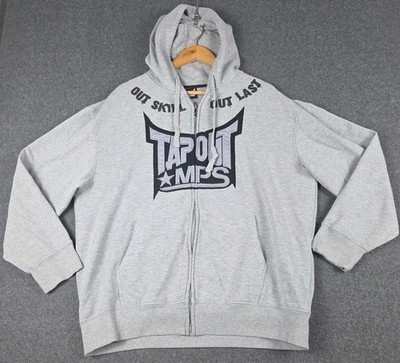 Tapout MPS Y2K Full Zip Hoodie Sweatshirt Mens 2X Large MMA Grunge Skater Cyber