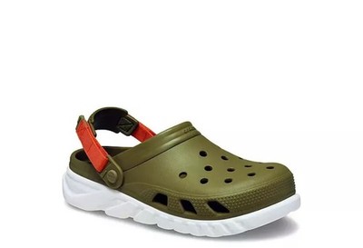Crocs Duet Max II Clog In Aloe Green Orange White - Unisex Men's 6 / Women s 8