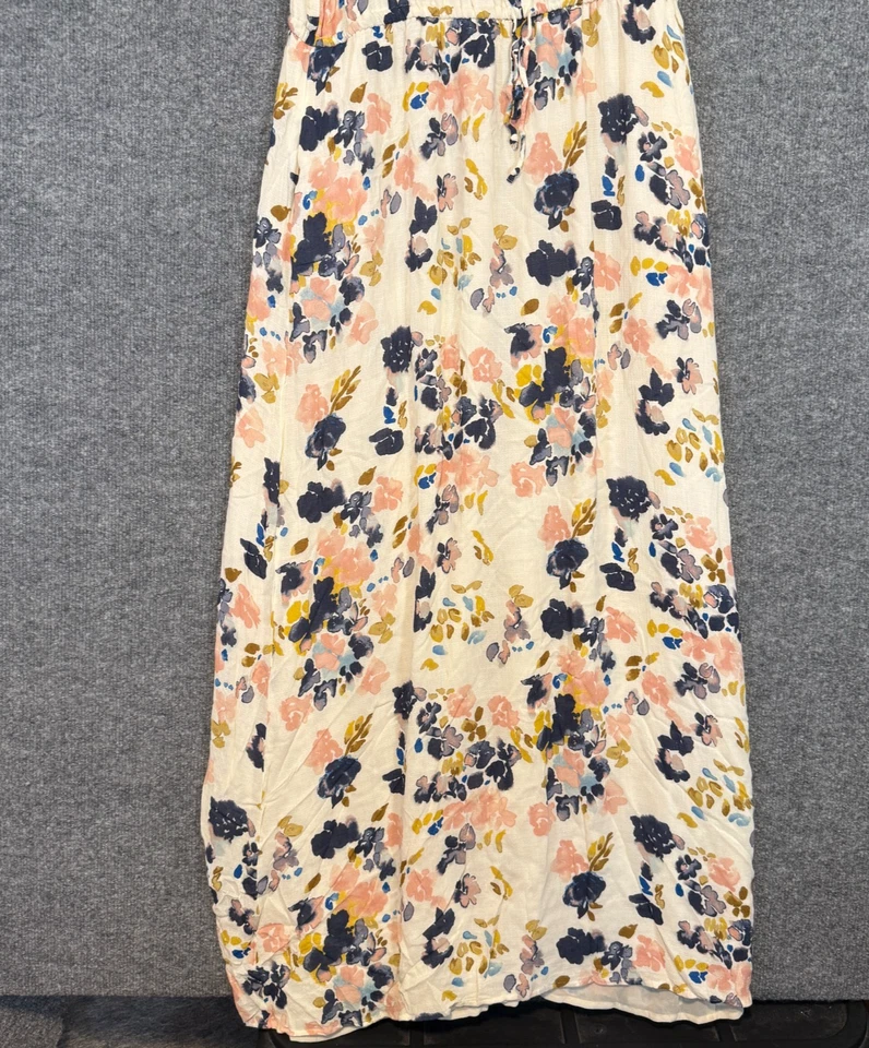 Lucky Brand Dress Womens Large Floral Maxi Sleeveless Pockets Cinch Waist Boho - Image 2 of 4
