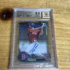 2016 Bowman Chrome Gold Refr Sam Travis Autograph RC / 50 BGS 9.5 w/ 10 Auto