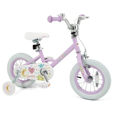 12 Inch Kids Bike for Girls Boys Age 3-8 Years w/Training Wheels, Coaster Brake