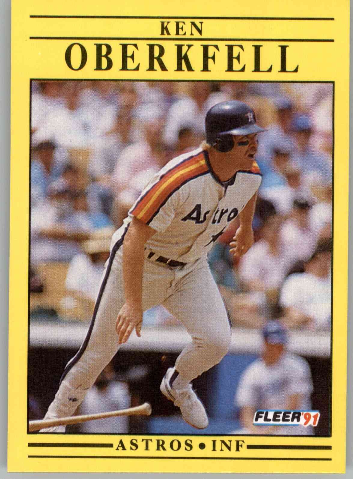 1991 Fleer 511 Ken Oberkfell  EX Houston Astros