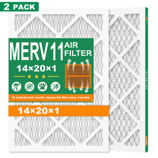 14x20x1 Air Filter MERV 11 - HVAC Pleated, Furnace Air Conditioner 2 Pack