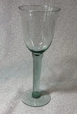 La Mediterranea Hand Blown Green Goblet 8 7/8”