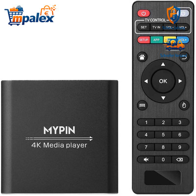 MYPIN 4K HDMI Multimedia Player USB SD Wiedergabe Digital Media Player Schwarz