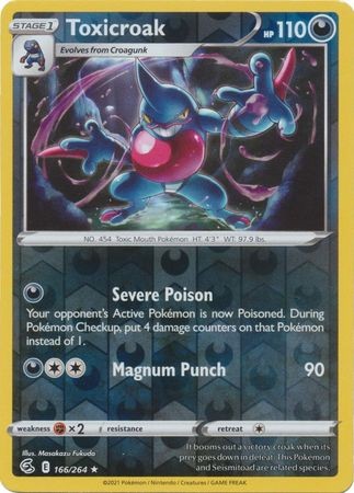 TOXICROAK 166/264 FUSION STRIKE POKEMON (REVERSE HOLO, NM)