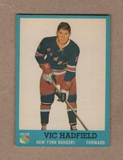 1962-63 Vic Hadfield hockey Topps Rookie card #60 Nrmint card  Buy It Now 79.99$