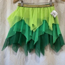 St. Patrick's Day Girls Mesh Skirt, Size M 7-8 Multicolor