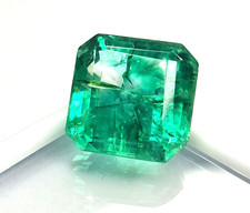 Colombian Green Natural Emerald Asscher Cut 9-11 Ct Loose Gemstone RK720