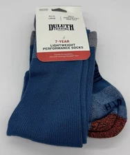 Duluth Trading Men's 7-Year Lightweight Performance Over-Calf Socks LRG Wide NEW