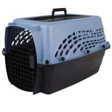 24 Inch Two Door Top Load Dog Travel Kennel Carrier Plastic Pet Cat Cage 15 Lbs