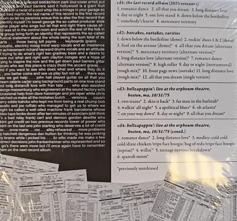 Little Feat The Last Record Album 4 x CD album Remastered Boxset 2025 limited ed Foto 2 de 4