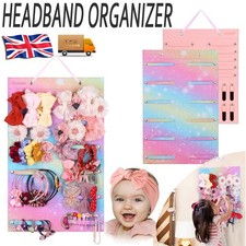 Girls Headband Holder Wall Hanging Hair Bow Organizer Display for Kids Room Deco
