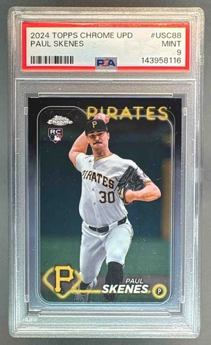 143958116 Paul Skenes 2024 Topps Chrome Update #USC88 Rookie RC PSA 9