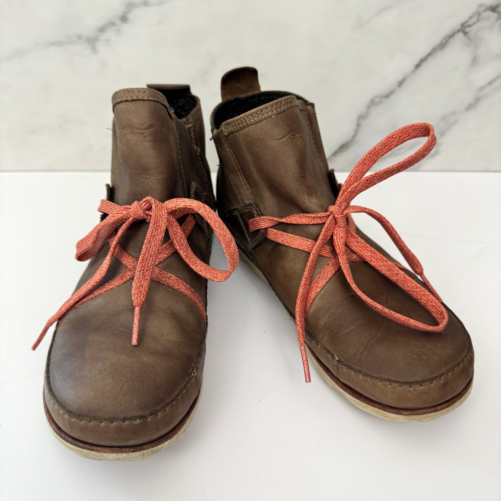 Chaco Women's Harper Mid Leather Lace-Up Casual Shoes Size 7 Caribou Brown