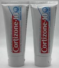 2PK Cortizone 10 Sensitive Skin Anti Itch Cream ~ 2 OZ EACH ~ EXP 7/26+ ~ NEW