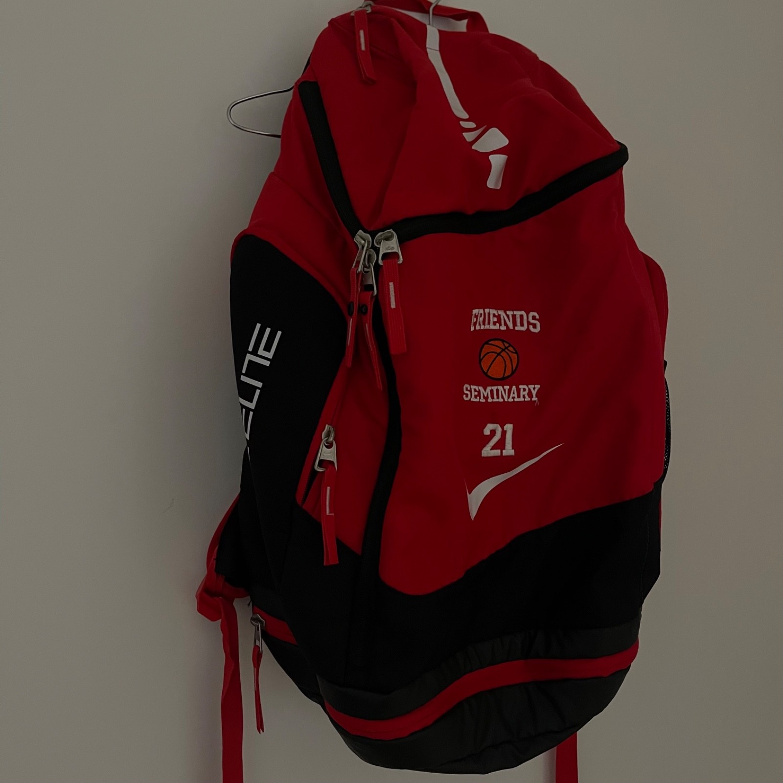 Nike Elite Hoops Max Air Backpack Red Basketball | Customized | Size: Os