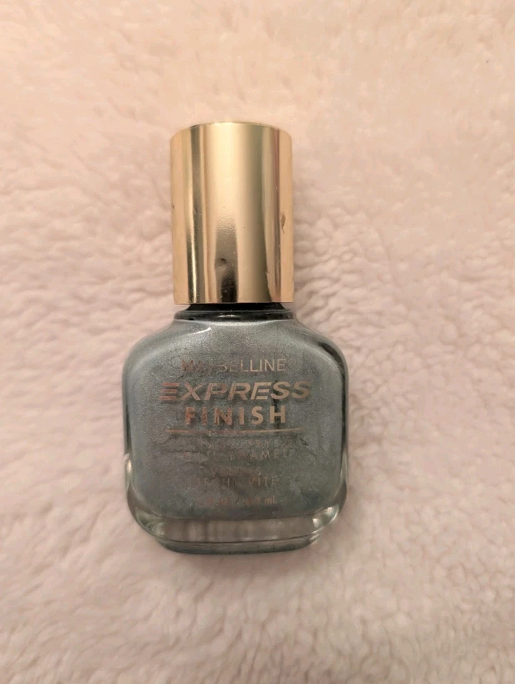 Vintage Maybelline Express Finish Fast Dry Nail Polish Pluto Pearl Blue - Image 3 of 4