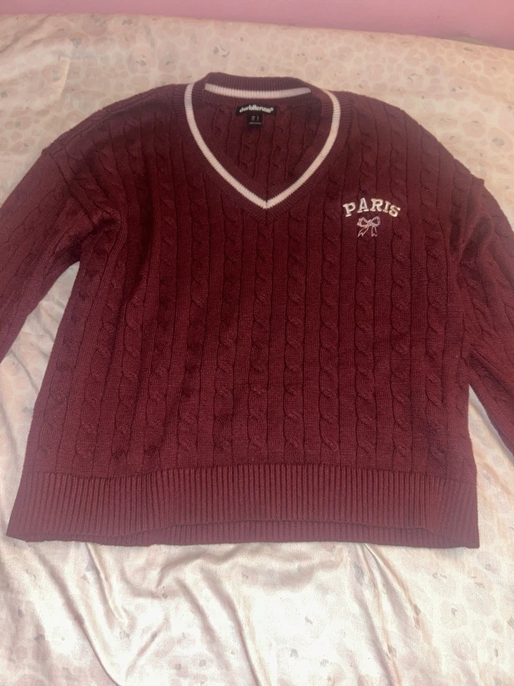 Sudadera manga larga granate Foto 3 de 3