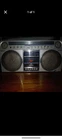 Panasonic Silver Boombox Cassette Tape AM/FM Stereo Headphone Jack