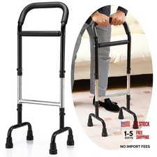 Walking Cane Standing Aids and Supports Adjustable Cane Stand Assist Aid Black
