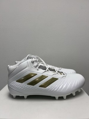 Size 12.5 Wide 2E-Adidas Nasty Football Cleats GW2926 White Gold NEW