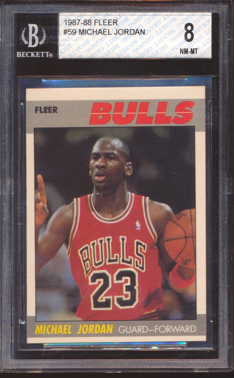 1987-88 FLEER BASKETBALL MICHAEL JORDAN #59 BGS 8!