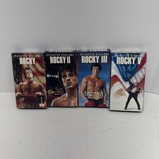 Rocky 1 2 3 5 Lot of 4 VHS Tapes Sylvester Stallone