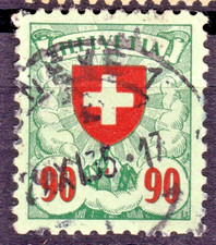 TIMBRE 1924-27 SUISSE N° 208-OBL. TB-VOIR SCAN-