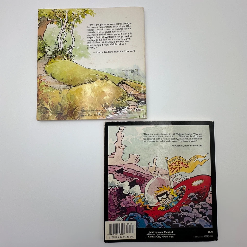 Lot Of 2 Calvin and Hobbes by Bill Watterson VTG Paperback Cartoon Books VOL 1 - Image 2 of 4