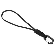 Badge Lanyard 8.6 Inch, Necklace Keychain Cord Metal Clasp Hook, Black