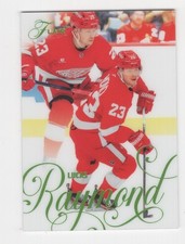 2025-26 FLAIR HOCKEY IMAGE B GREEN 260/349 LUCAS RAYMOND DETROIT RED WINGS #44