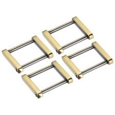 1.4 Inch Rectangle Screw Ring Buckle Strap Connector Purse Bag Loop, 4Pcs Bronze
