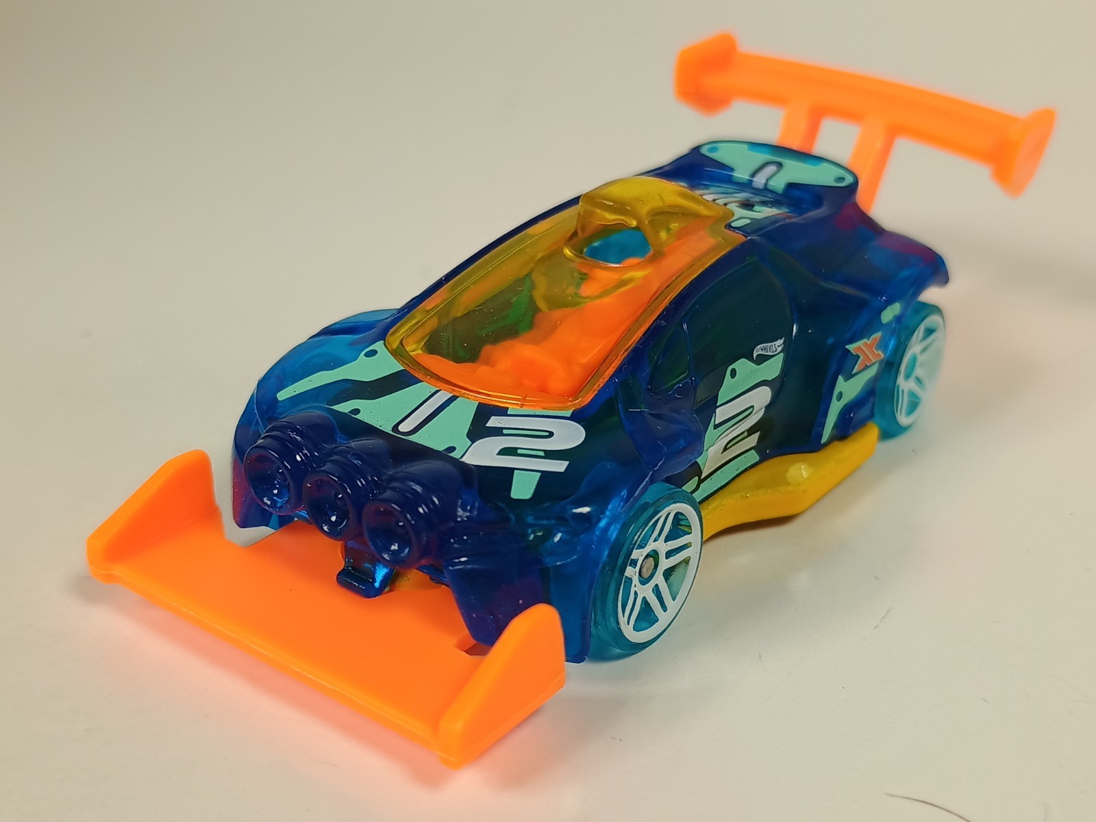 Rising Heat Hot Wheels 2019 X-Raycers #85 Translucent Blue PR5 Rims 1:64 Loose