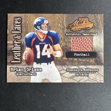 2002 Absolute Memorabilia - Leather and Laces Brian Griese #LL-46 Football /500