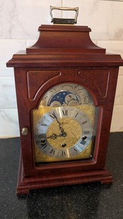 Vintage Hermle Triple Chime Moonphase Bracket Clock. Superb Cond & Working
