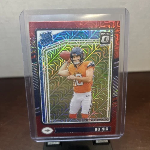 2024 Donruss Optic #209 Bo Nix Red Mojo Denver Broncos