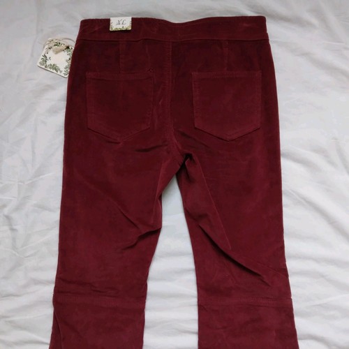 NWT Chelsea and Violet Girls Red Burgundy Corduroy Pants Flare Bell Bottom XL - Picture 8 of 10