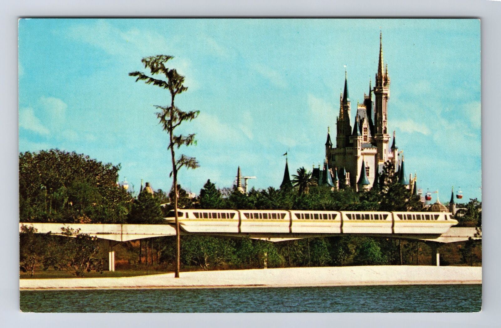 Vintage Orlando FL Monorail to Magic Kingdom Walt Disney World Postcard