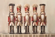 NUTCRACKERS CHRISTMAS STRETCHED CANVAS PRINT WALL ART READY TO HANG CA25