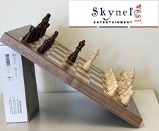 Premium 40*40*2.5cm Magnetic Large Chess Set Wooden Timber Folding Board Walnut