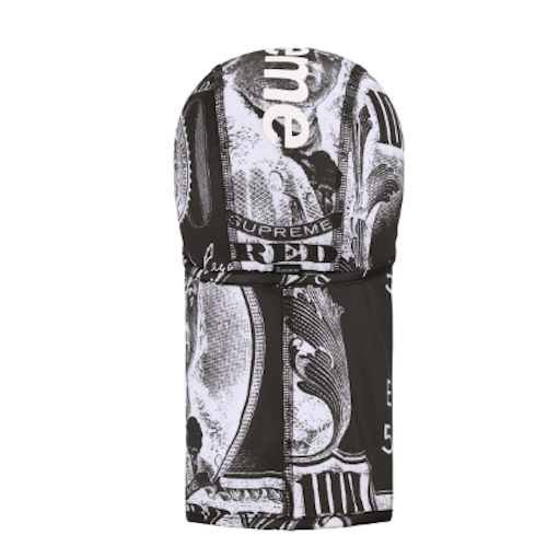 SUPREME SS25 LIGHTWEIGHT BALACLAVA FACE MASK BLACK MONEY FRANKLIN