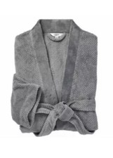 NWT ULTA Plush Belted Textured Bath Robe Solid Grey Comfort Sleep Soft NEW