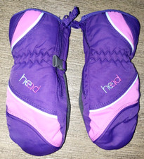 HEAD brand PURPLE MITTENS toddler size XXS thick super condition warm 