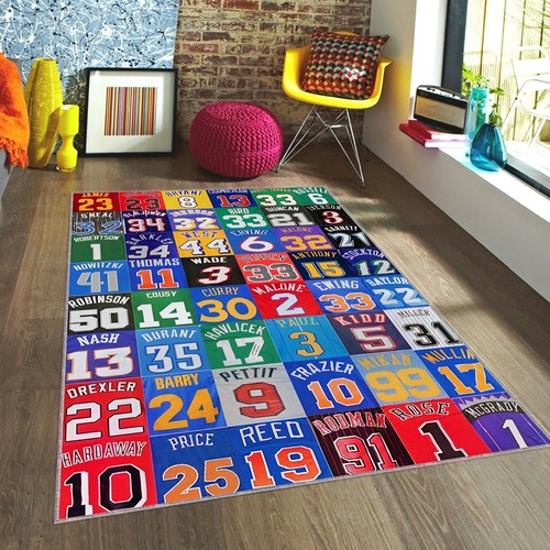 Alfombra número personas baloncesto americano, baloncesto, alfombra de baloncesto, alfombra de habitación para niños - Imagen 1 de 12