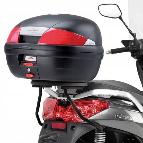 Porte-bagages central SYM Citycom 300 finition noire acier haute résistance