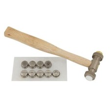 Texturierhammer 11 austauschbare K&ouml;pfe f&uuml;r Juweliere Schmuck Basteln Modell
